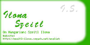 ilona szeitl business card